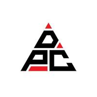 design de logotipo de letra triângulo dpc com forma de triângulo. monograma de design de logotipo de triângulo dpc. modelo de logotipo de vetor triângulo dpc com cor vermelha. logotipo triangular dpc logotipo simples, elegante e luxuoso.