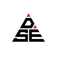 design de logotipo de letra triângulo dse com forma de triângulo. monograma de design de logotipo de triângulo dse. modelo de logotipo de vetor triângulo dse com cor vermelha. logotipo triangular dse logotipo simples, elegante e luxuoso.