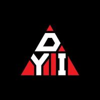 design de logotipo de letra triângulo dyi com forma de triângulo. monograma de design de logotipo de triângulo dyi. modelo de logotipo de vetor dyi triângulo com cor vermelha. logotipo triangular dyi logotipo simples, elegante e luxuoso.