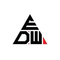 design de logotipo de letra triângulo edw com forma de triângulo. monograma de design de logotipo de triângulo edw. modelo de logotipo de vetor edw triângulo com cor vermelha. logotipo triangular edw logotipo simples, elegante e luxuoso.