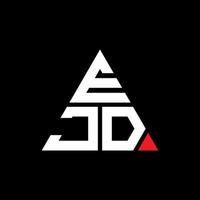 design de logotipo de letra triângulo ejd com forma de triângulo. monograma de design de logotipo de triângulo ejd. modelo de logotipo de vetor de triângulo ejd com cor vermelha. logotipo triangular ejd logotipo simples, elegante e luxuoso.