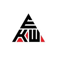 design de logotipo de letra de triângulo ekw com forma de triângulo. monograma de design de logotipo de triângulo ekw. modelo de logotipo de vetor de triângulo ekw com cor vermelha. logotipo triangular ekw logotipo simples, elegante e luxuoso.