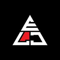 design de logotipo de letra triângulo elj com forma de triângulo. monograma de design de logotipo de triângulo elj. modelo de logotipo de vetor de triângulo elj com cor vermelha. logotipo triangular elj logotipo simples, elegante e luxuoso.