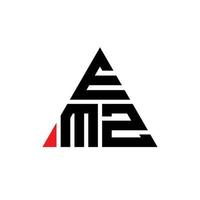 design de logotipo de letra triângulo emz com forma de triângulo. monograma de design de logotipo emz triângulo. modelo de logotipo de vetor emz triângulo com cor vermelha. logotipo triangular emz logotipo simples, elegante e luxuoso.