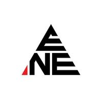 ene design de logotipo de letra de triângulo com forma de triângulo. ene monograma de design de logotipo de triângulo. ene modelo de logotipo de vetor de triângulo com cor vermelha. ene logotipo triangular simples, elegante e luxuoso.