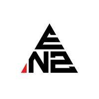design de logotipo de letra de triângulo enz com forma de triângulo. monograma de design de logotipo de triângulo enz. modelo de logotipo de vetor de triângulo enz com cor vermelha. enz logotipo triangular logotipo simples, elegante e luxuoso.