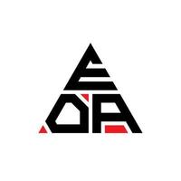 design de logotipo de letra de triângulo eoa com forma de triângulo. monograma de design de logotipo de triângulo eoa. modelo de logotipo de vetor de triângulo eoa com cor vermelha. logotipo triangular eoa logotipo simples, elegante e luxuoso.
