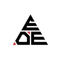 design de logotipo de letra triângulo eoe com forma de triângulo. monograma de design de logotipo de triângulo eoe. modelo de logotipo de vetor de triângulo eoe com cor vermelha. logotipo triangular eoe logotipo simples, elegante e luxuoso.
