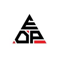design de logotipo de letra triângulo eop com forma de triângulo. monograma de design de logotipo de triângulo eop. modelo de logotipo de vetor triângulo eop com cor vermelha. logotipo triangular eop logotipo simples, elegante e luxuoso.