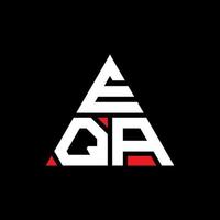 design de logotipo de letra de triângulo eqa com forma de triângulo. monograma de design de logotipo de triângulo eqa. modelo de logotipo de vetor de triângulo eqa com cor vermelha. eqa logotipo triangular logotipo simples, elegante e luxuoso.