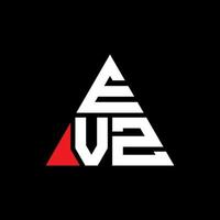 design de logotipo de letra de triângulo evz com forma de triângulo. monograma de design de logotipo de triângulo evz. modelo de logotipo de vetor de triângulo evz com cor vermelha. logotipo triangular evz logotipo simples, elegante e luxuoso.