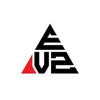design de logotipo de letra de triângulo evz com forma de triângulo. monograma de design de logotipo de triângulo evz. modelo de logotipo de vetor de triângulo evz com cor vermelha. logotipo triangular evz logotipo simples, elegante e luxuoso.