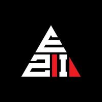 design de logotipo de letra de triângulo ezi com forma de triângulo. monograma de design de logotipo de triângulo ezi. modelo de logotipo de vetor de triângulo ezi com cor vermelha. logotipo triangular ezi logotipo simples, elegante e luxuoso.