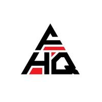 design de logotipo de letra triângulo fhq com forma de triângulo. monograma de design de logotipo de triângulo fhq. modelo de logotipo de vetor de triângulo fhq com cor vermelha. fhq logotipo triangular logotipo simples, elegante e luxuoso.