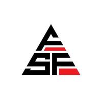 design de logotipo de letra triângulo fsf com forma de triângulo. monograma de design de logotipo de triângulo fsf. modelo de logotipo de vetor de triângulo fsf com cor vermelha. logotipo triangular fsf logotipo simples, elegante e luxuoso.