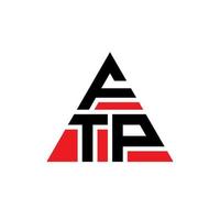 design de logotipo de letra triângulo ftp com forma de triângulo. monograma de design de logotipo de triângulo ftp. modelo de logotipo de vetor de triângulo ftp com cor vermelha. logotipo triangular ftp logotipo simples, elegante e luxuoso.