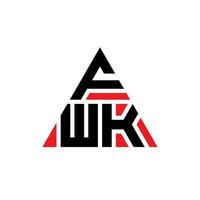 design de logotipo de letra triângulo fwk com forma de triângulo. monograma de design de logotipo de triângulo fwk. modelo de logotipo de vetor de triângulo fwk com cor vermelha. logotipo triangular fwk logotipo simples, elegante e luxuoso.