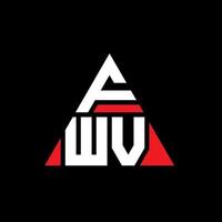 design de logotipo de letra triângulo fwv com forma de triângulo. monograma de design de logotipo de triângulo fwv. modelo de logotipo de vetor triângulo fwv com cor vermelha. logotipo triangular fwv logotipo simples, elegante e luxuoso.