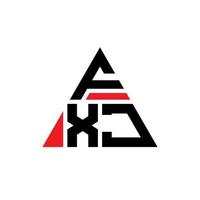 design de logotipo de letra triângulo fxj com forma de triângulo. monograma de design de logotipo de triângulo fxj. modelo de logotipo de vetor de triângulo fxj com cor vermelha. fxj logotipo triangular logotipo simples, elegante e luxuoso.