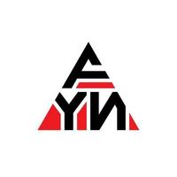 design de logotipo de letra triângulo fyn com forma de triângulo. monograma de design de logotipo de triângulo fyn. modelo de logotipo de vetor triângulo fyn com cor vermelha. logotipo triangular fyn logotipo simples, elegante e luxuoso.