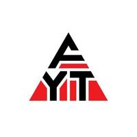 design de logotipo de letra triângulo fyt com forma de triângulo. monograma de design de logotipo de triângulo fyt. modelo de logotipo de vetor de triângulo fyt com cor vermelha. logotipo triangular fyt logotipo simples, elegante e luxuoso.