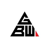 design de logotipo de letra de triângulo gbw com forma de triângulo. monograma de design de logotipo de triângulo gbw. modelo de logotipo de vetor de triângulo gbw com cor vermelha. logotipo triangular gbw logotipo simples, elegante e luxuoso.