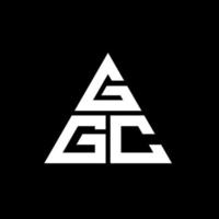 design de logotipo de letra de triângulo ggc com forma de triângulo. ggc triângulo logotipo design monograma. modelo de logotipo de vetor de triângulo ggc com cor vermelha. ggc logotipo triangular logotipo simples, elegante e luxuoso.