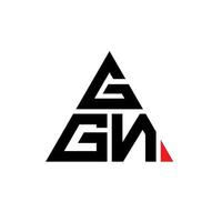 design de logotipo de letra de triângulo ggn com forma de triângulo. monograma de design de logotipo de triângulo ggn. modelo de logotipo de vetor de triângulo ggn com cor vermelha. ggn logotipo triangular logotipo simples, elegante e luxuoso.