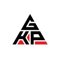 design de logotipo de letra de triângulo gkp com forma de triângulo. monograma de design de logotipo de triângulo gkp. modelo de logotipo de vetor de triângulo gkp com cor vermelha. logotipo triangular gkp logotipo simples, elegante e luxuoso.