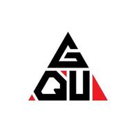 design de logotipo de letra de triângulo gqu com forma de triângulo. monograma de design de logotipo de triângulo gqu. modelo de logotipo de vetor de triângulo gqu com cor vermelha. logotipo triangular gqu logotipo simples, elegante e luxuoso.