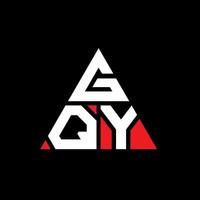design de logotipo de letra de triângulo gqy com forma de triângulo. monograma de design de logotipo de triângulo gqy. modelo de logotipo de vetor de triângulo gqy com cor vermelha. logotipo triangular gqy logotipo simples, elegante e luxuoso.