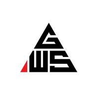 design de logotipo de letra triângulo gws com forma de triângulo. monograma de design de logotipo de triângulo gws. modelo de logotipo de vetor de triângulo gws com cor vermelha. logotipo triangular gws logotipo simples, elegante e luxuoso.