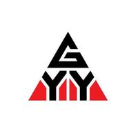 design de logotipo de letra triângulo gyy com forma de triângulo. monograma de design de logotipo de triângulo gyy. modelo de logotipo de vetor gyy triângulo com cor vermelha. logotipo triangular gyy logotipo simples, elegante e luxuoso.