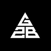 design de logotipo de letra de triângulo gzb com forma de triângulo. monograma de design de logotipo de triângulo gzb. modelo de logotipo de vetor de triângulo gzb com cor vermelha. gzb logotipo triangular logotipo simples, elegante e luxuoso.