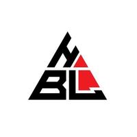 design de logotipo de letra triângulo hbl com forma de triângulo. monograma de design de logotipo de triângulo hbl. modelo de logotipo de vetor de triângulo hbl com cor vermelha. logotipo triangular hbl logotipo simples, elegante e luxuoso.