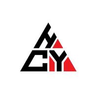 design de logotipo de letra triângulo hcy com forma de triângulo. monograma de design de logotipo de triângulo hcy. modelo de logotipo de vetor de triângulo hcy com cor vermelha. logotipo triangular hcy logotipo simples, elegante e luxuoso.