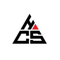 design de logotipo de letra de triângulo hcs com forma de triângulo. monograma de design de logotipo de triângulo hcs. modelo de logotipo de vetor de triângulo hcs com cor vermelha. logotipo triangular hcs logotipo simples, elegante e luxuoso.