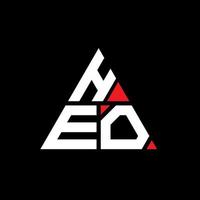 design de logotipo de letra de triângulo heo com forma de triângulo. monograma de design de logotipo de triângulo heo. modelo de logotipo de vetor de triângulo heo com cor vermelha. logotipo triangular heo logotipo simples, elegante e luxuoso.