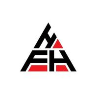 design de logotipo de letra de triângulo hfh com forma de triângulo. monograma de design de logotipo de triângulo hfh. modelo de logotipo de vetor de triângulo hfh com cor vermelha. hfh logotipo triangular logotipo simples, elegante e luxuoso.