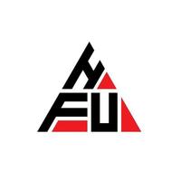 design de logotipo de letra de triângulo hfu com forma de triângulo. monograma de design de logotipo de triângulo hfu. modelo de logotipo de vetor de triângulo hfu com cor vermelha. logotipo triangular hfu logotipo simples, elegante e luxuoso.
