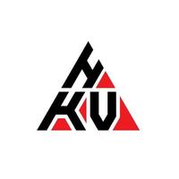 design de logotipo de letra de triângulo hkv com forma de triângulo. monograma de design de logotipo de triângulo hkv. modelo de logotipo de vetor de triângulo hkv com cor vermelha. logotipo triangular hkv logotipo simples, elegante e luxuoso.