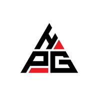 design de logotipo de letra triângulo hpg com forma de triângulo. monograma de design de logotipo de triângulo hpg. modelo de logotipo de vetor de triângulo hpg com cor vermelha. logotipo triangular hpg logotipo simples, elegante e luxuoso.
