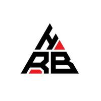 design de logotipo de letra triângulo hrb com forma de triângulo. monograma de design de logotipo de triângulo hrb. modelo de logotipo de vetor de triângulo hrb com cor vermelha. logotipo triangular hrb logotipo simples, elegante e luxuoso.