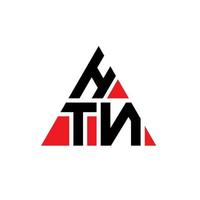 design de logotipo de letra de triângulo htn com forma de triângulo. monograma de design de logotipo de triângulo htn. modelo de logotipo de vetor de triângulo htn com cor vermelha. htn logotipo triangular simples, elegante e luxuoso.