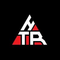 design de logotipo de letra triângulo htr com forma de triângulo. monograma de design de logotipo de triângulo htr. modelo de logotipo de vetor de triângulo htr com cor vermelha. htr logotipo triangular logotipo simples, elegante e luxuoso.