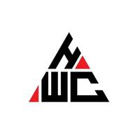 design de logotipo de letra de triângulo hwc com forma de triângulo. monograma de design de logotipo de triângulo hwc. modelo de logotipo de vetor de triângulo hwc com cor vermelha. logotipo triangular hwc logotipo simples, elegante e luxuoso.