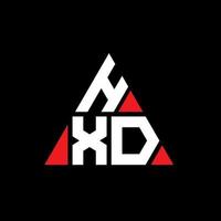 design de logotipo de letra de triângulo hxd com forma de triângulo. monograma de design de logotipo de triângulo hxd. modelo de logotipo de vetor de triângulo hxd com cor vermelha. hxd logotipo triangular logotipo simples, elegante e luxuoso.