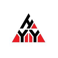 hyy design de logotipo de letra de triângulo com forma de triângulo. monograma de design de logotipo de triângulo hyy. modelo de logotipo de vetor hyy triângulo com cor vermelha. hyy logo triangular logo simples, elegante e luxuoso.