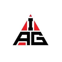 design de logotipo de letra de triângulo iag com forma de triângulo. monograma de design de logotipo de triângulo iag. modelo de logotipo de vetor de triângulo iag com cor vermelha. logotipo triangular iag logotipo simples, elegante e luxuoso.