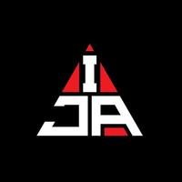 ija design de logotipo de letra de triângulo com forma de triângulo. monograma de design de logotipo de triângulo ija. modelo de logotipo de vetor de triângulo ija com cor vermelha. ija logotipo triangular logotipo simples, elegante e luxuoso.
